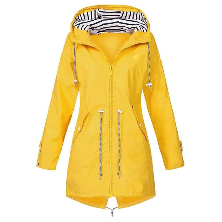 Damesregenjas – Winddicht en waterafstotend – Verstelbare capuchon – Slim fit ontwerp
