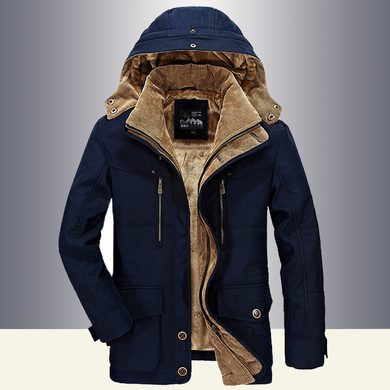 Winter King Donsjas – Warme Hooded Mantel voor Heren, stijlvolle Bovenkleding