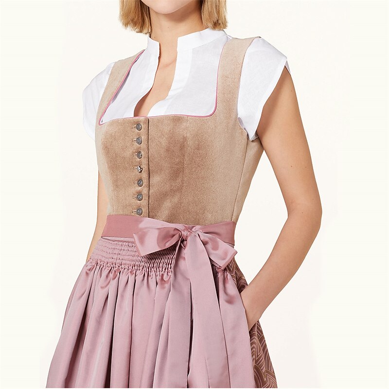 Witte dirndlblouse met korte mouwen – Oktoberfest | Klassieke traditionele top voor dames
