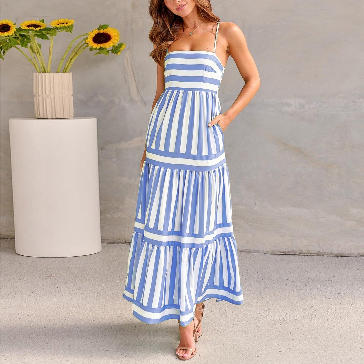 Dames zomerjurk – Lichtgewicht stof – Vloeiende pasvorm – Casual stijl