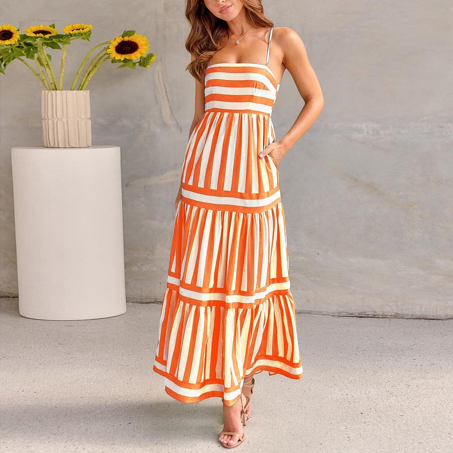 Dames zomerjurk – Lichtgewicht stof – Vloeiende pasvorm – Casual stijl
