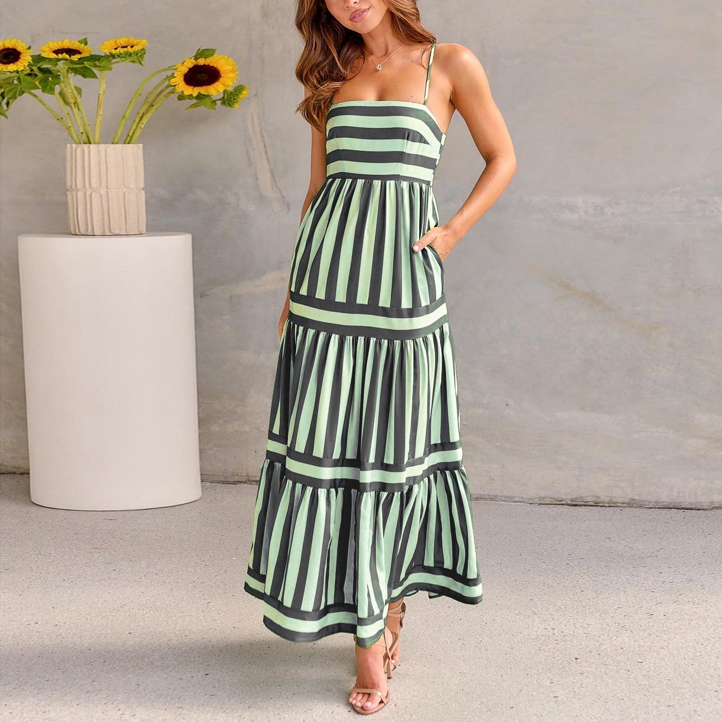 Dames zomerjurk – Lichtgewicht stof – Vloeiende pasvorm – Casual stijl