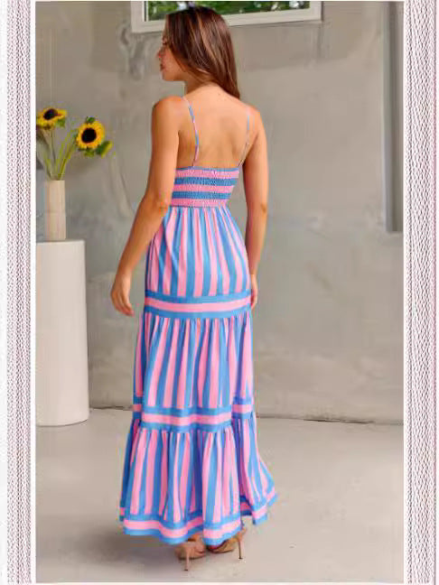 Dames zomerjurk – Lichtgewicht stof – Vloeiende pasvorm – Casual stijl