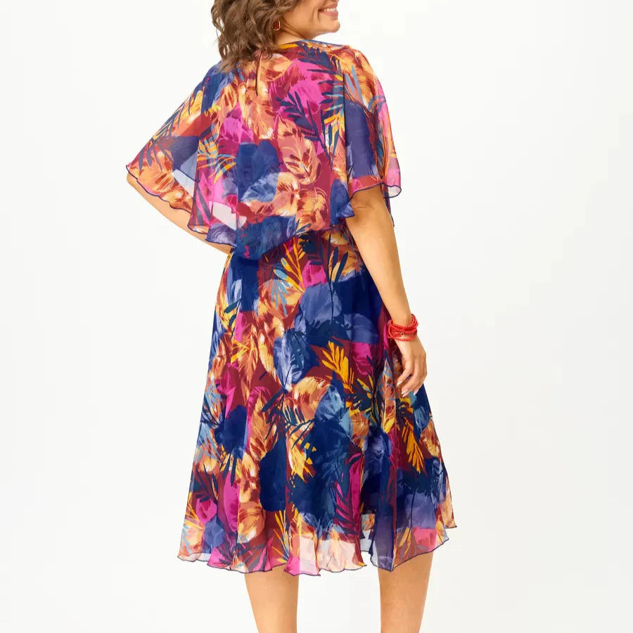 Midi-jurk voor dames – Ademend materiaal – Elegante look – Niet-rekbare pasvorm
