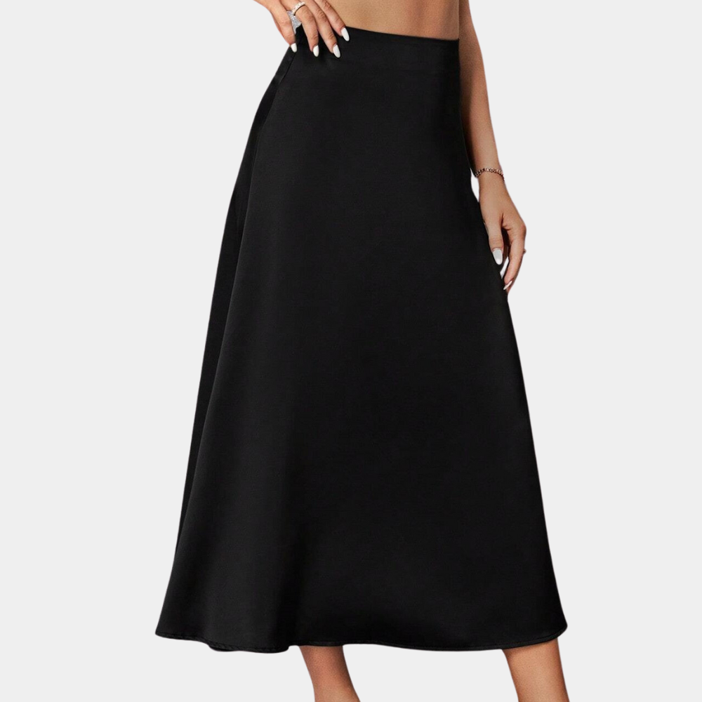Dames midi-rok - Zwart - Stijlvol - Veelzijdig ontwerp