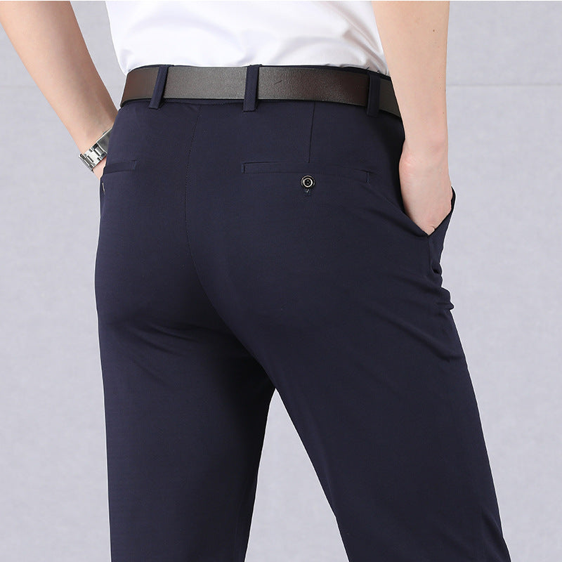 Heren stretchbroek – Elastische tailleband – Ademende stof – Duurzaam ontwerp