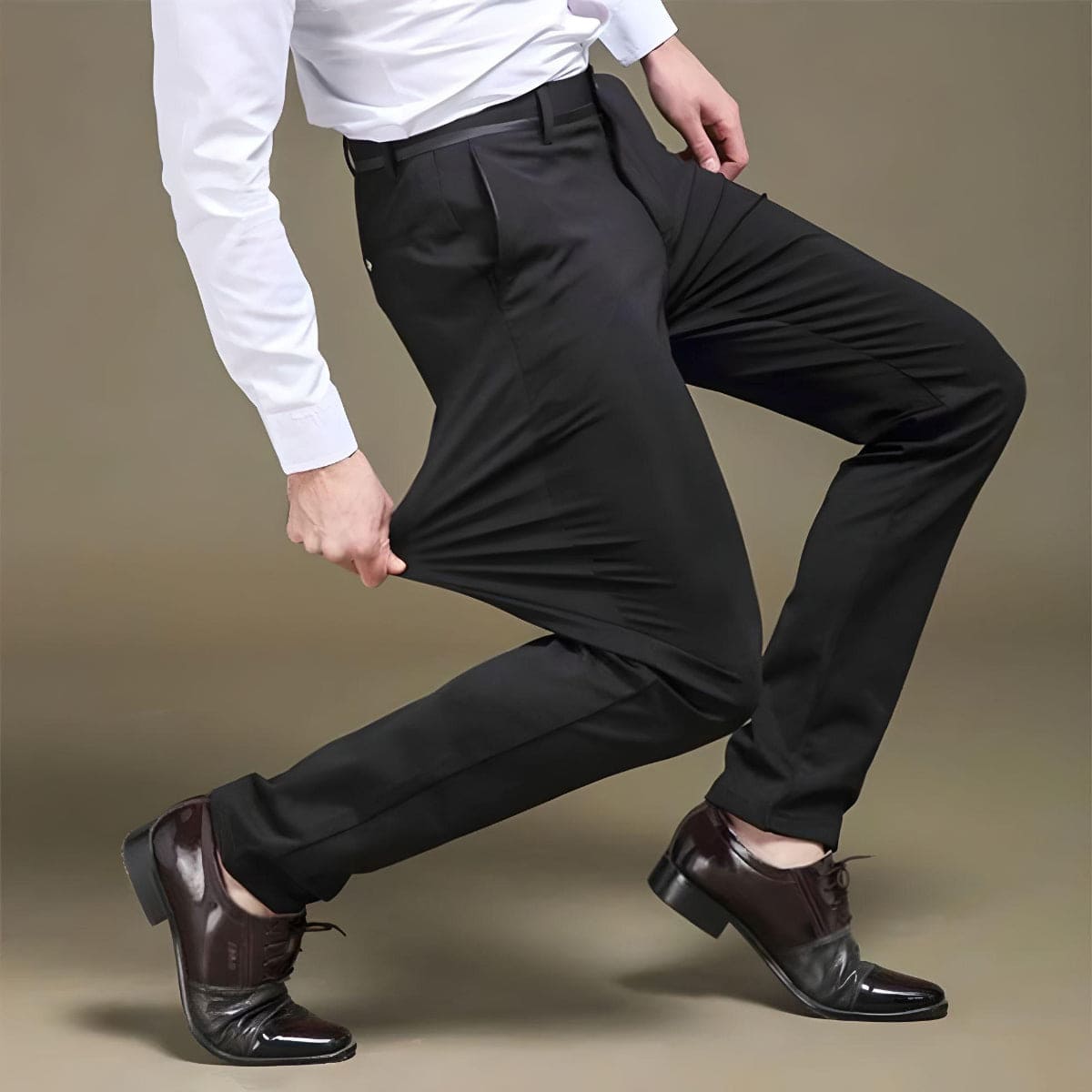 Heren stretchbroek – Elastische tailleband – Ademende stof – Duurzaam ontwerp