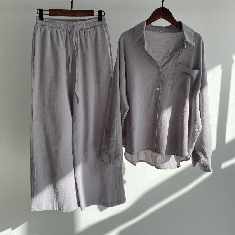 Tweedelige set voor dames – Ademend materiaal – Stijlvolle pasvorm – Casual elegantie