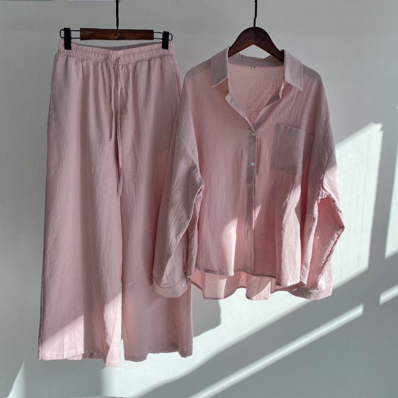 Tweedelige set voor dames – Ademend materiaal – Stijlvolle pasvorm – Casual elegantie