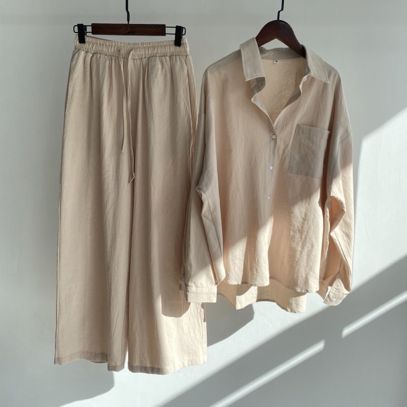 Tweedelige set voor dames – Ademend materiaal – Stijlvolle pasvorm – Casual elegantie