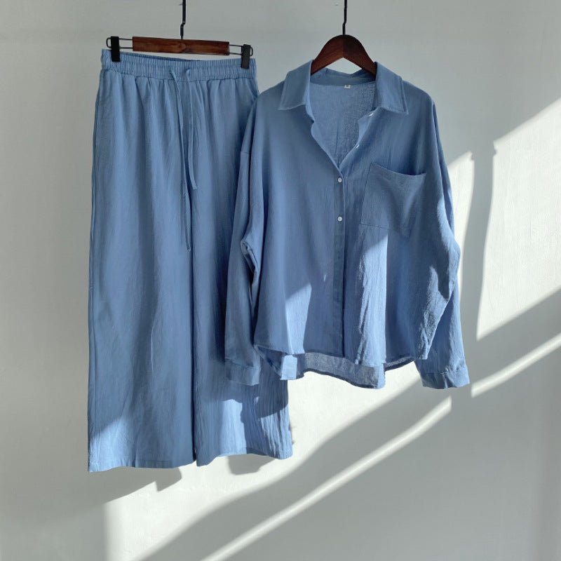 Tweedelige set voor dames – Ademend materiaal – Stijlvolle pasvorm – Casual elegantie