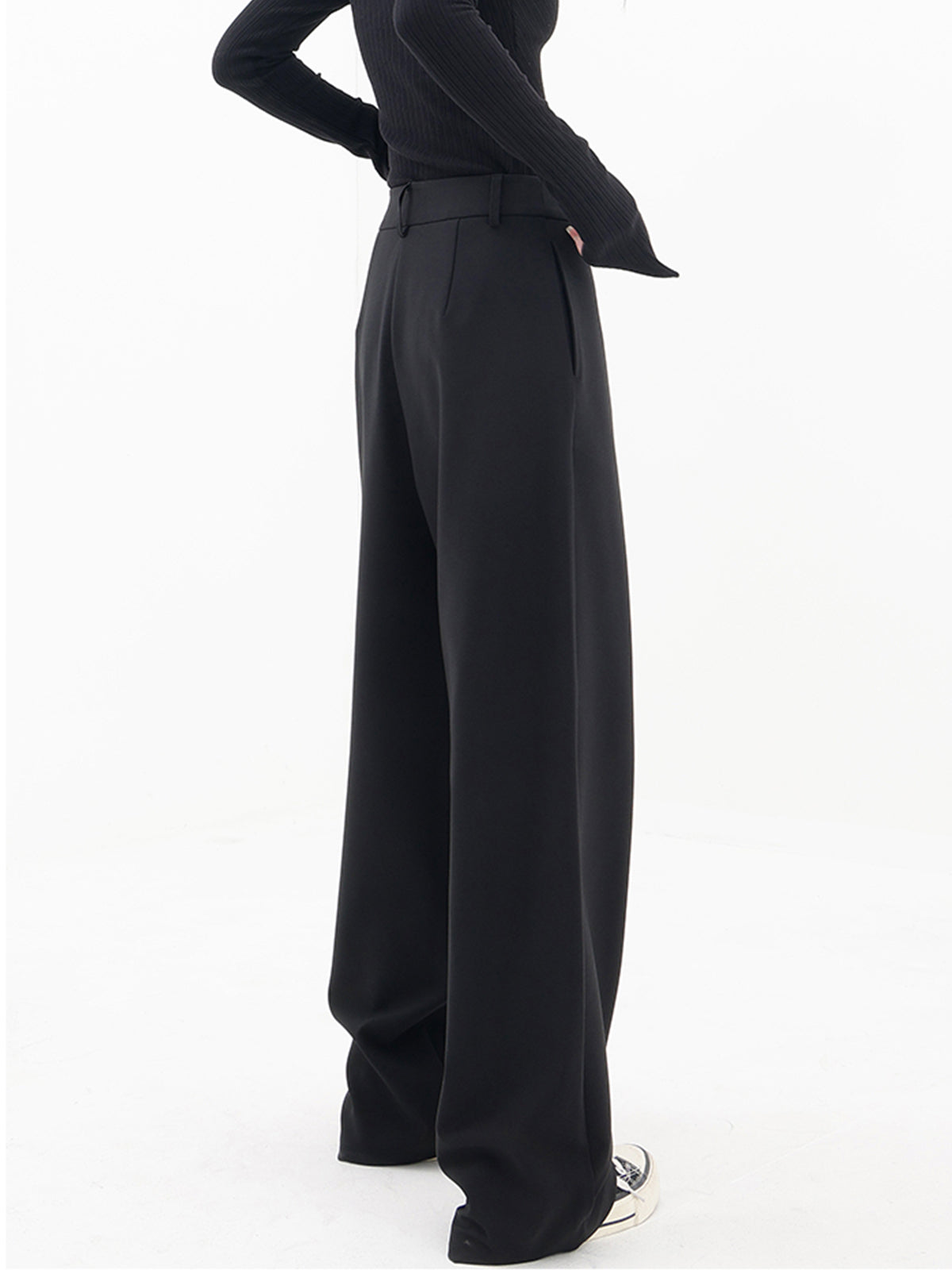 Dames Broek - Asymmetrische Snit - Dubbele Knoopsluiting