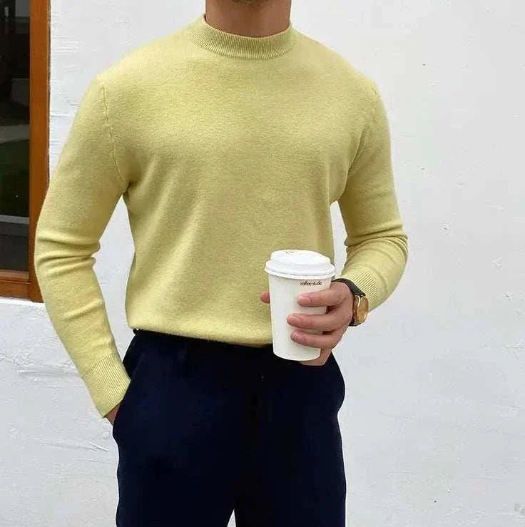 Heren Trui - Wol - Ademend - Effen Kleur