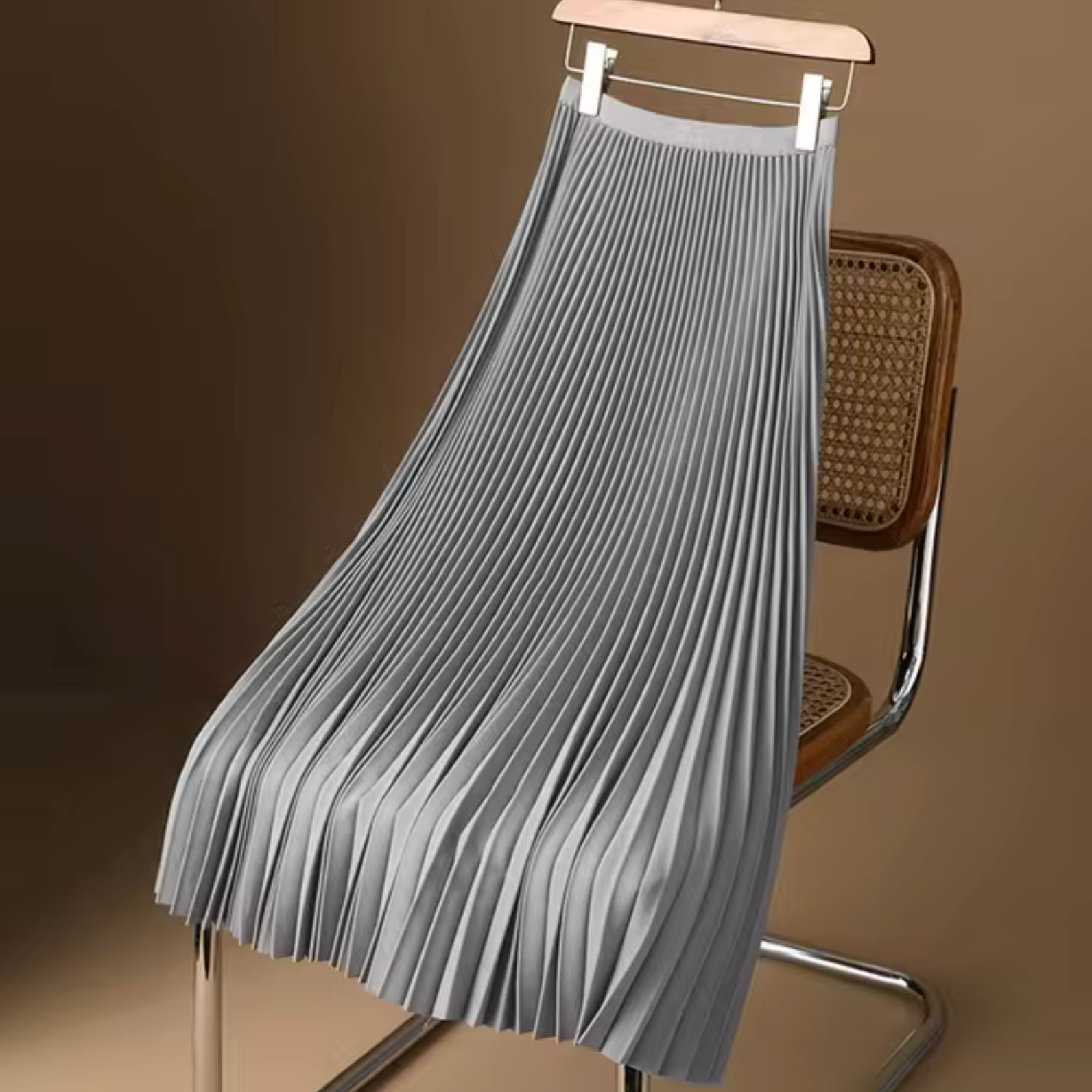 Dames A-Lijn Plooirok met Elastische Taille voor Casual en Formele Gelegenheden, Stijlvol en Comfortabel-3