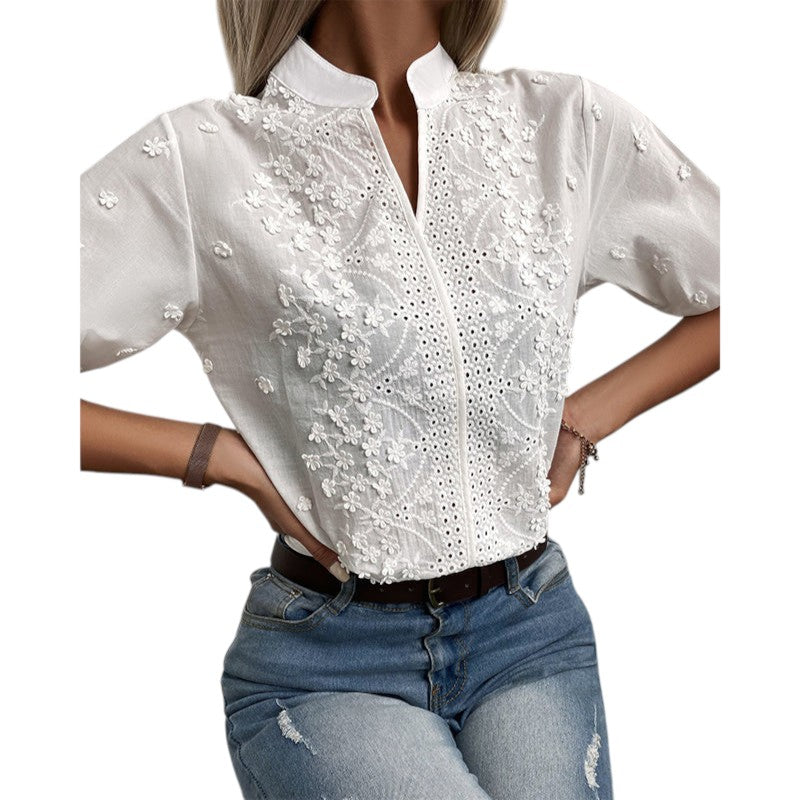Variant image for Dames Blouse | Kanten Blouse Voor Elke Gelegenheid | Lisa-1