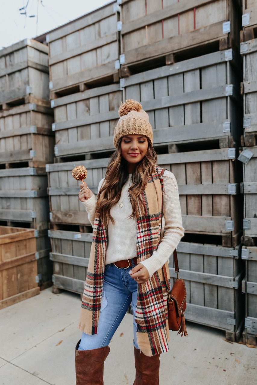 Dames Casual Waffle Gebreide Trui | Zachte en Comfortabele Lange Mouw Pullover voor de Herfst