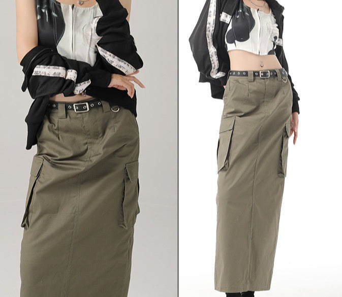 Dames Rok - Cargo Design - Midi Lengte - Praktische Zakken