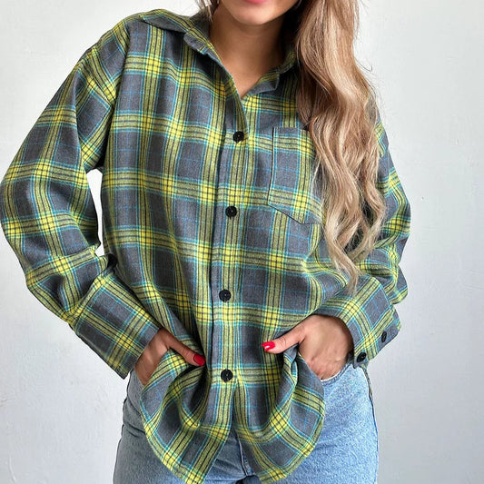 Variant image for Dames Overhemd in Ruitpatroon-1