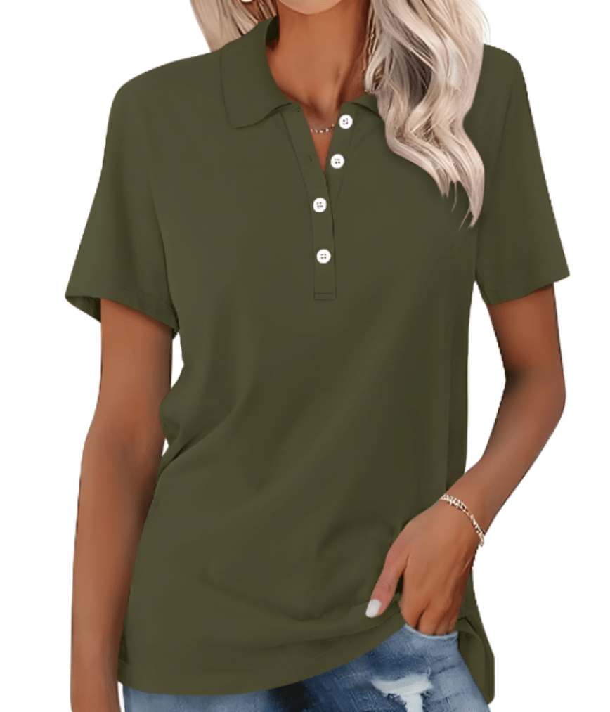 Dames Poloshirt Lange Mouw Katoen-6