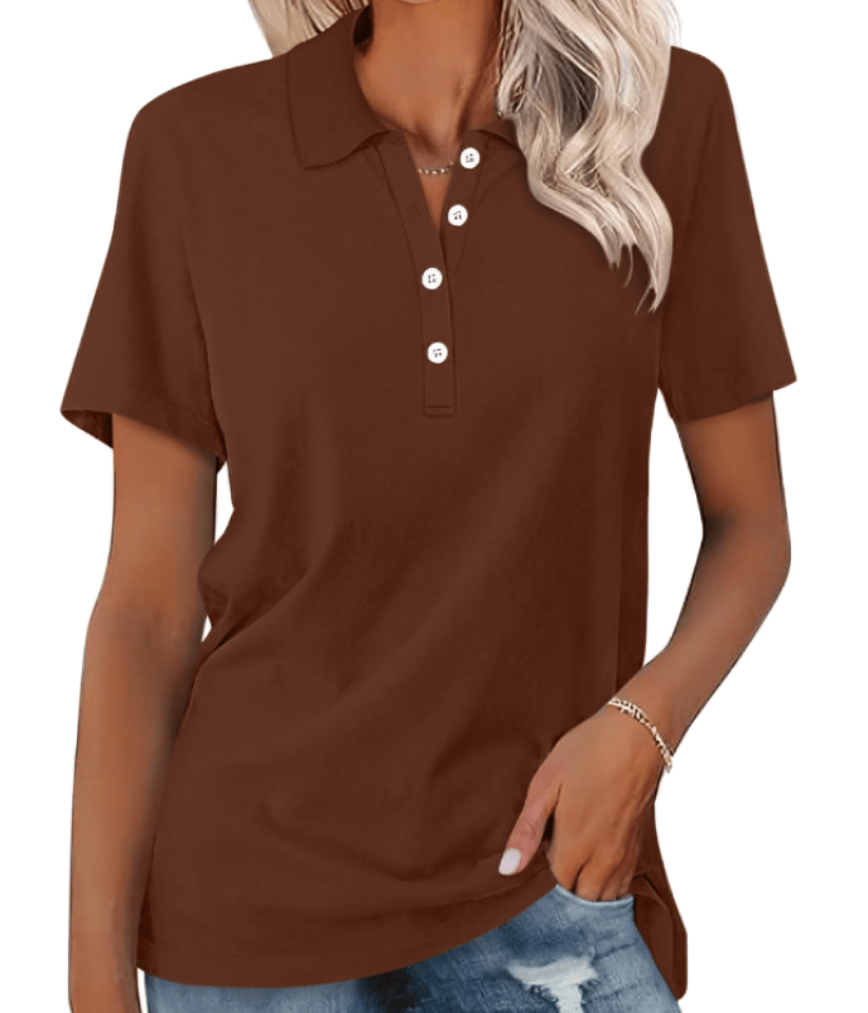 Dames Poloshirt Lange Mouw Katoen-5