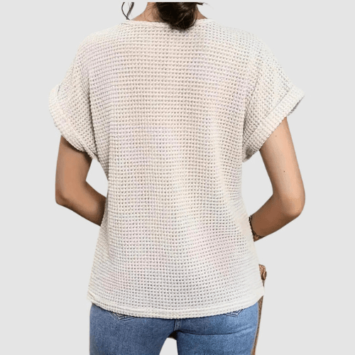 Elegante Blouse Korte Mouw Dames-6
