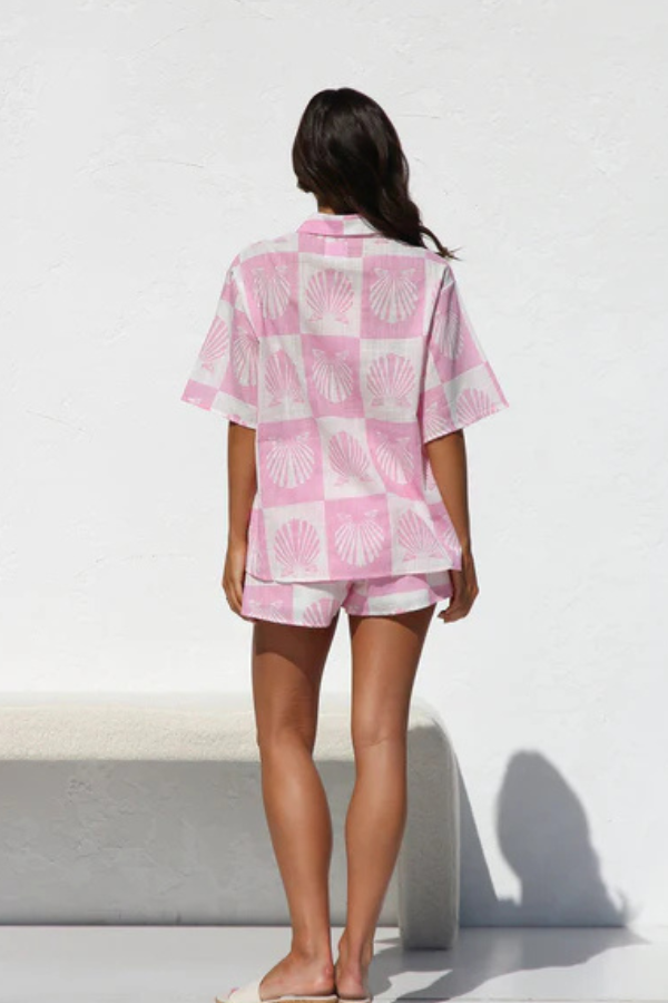 Elastische Taille Shirt Set Dames-4