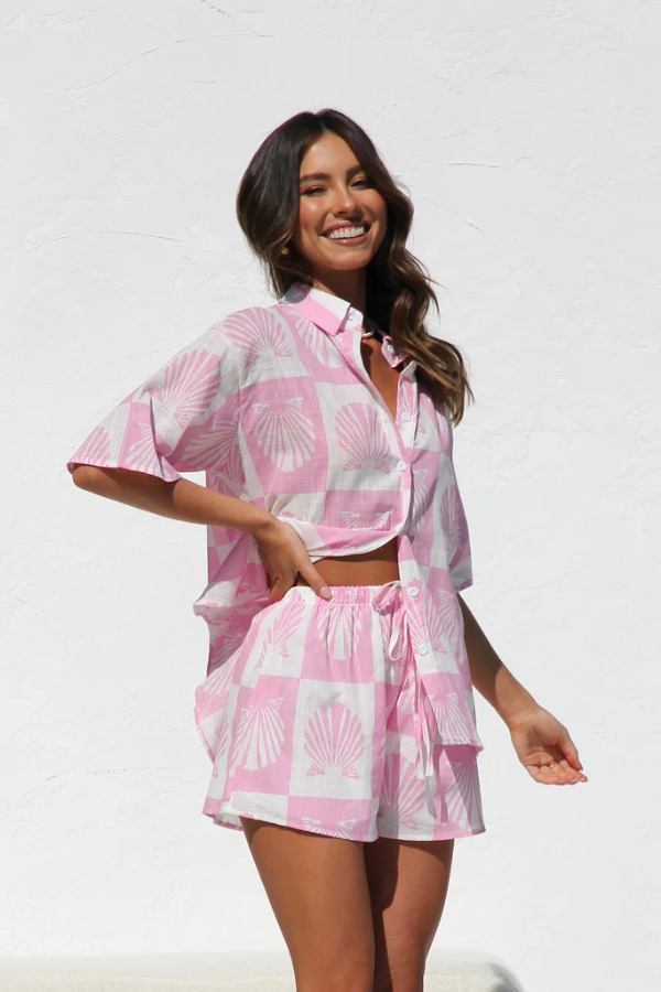 Elastische Taille Shirt Set Dames-3