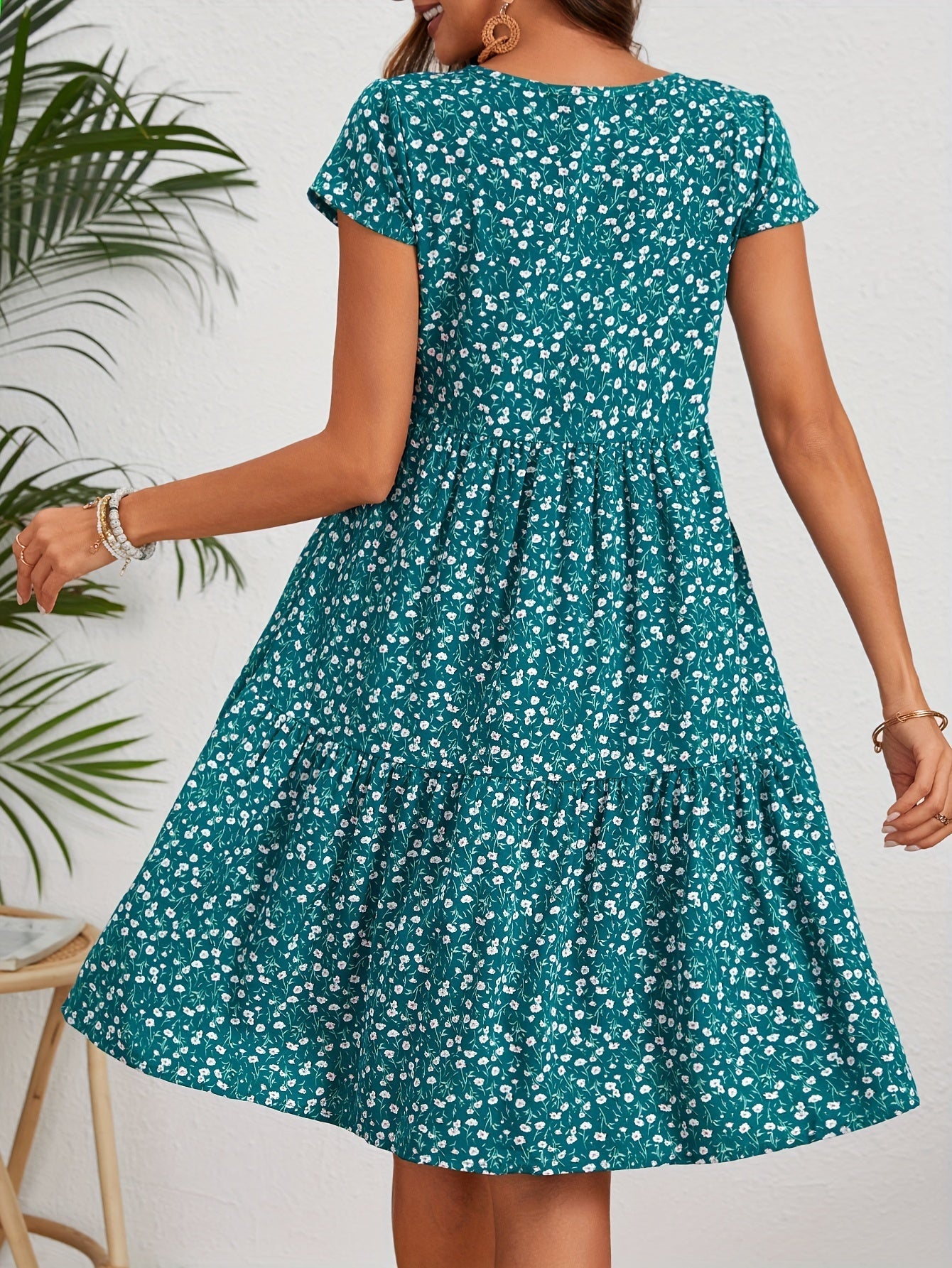 Elegante Bloemenjurk Zomerlook-6
