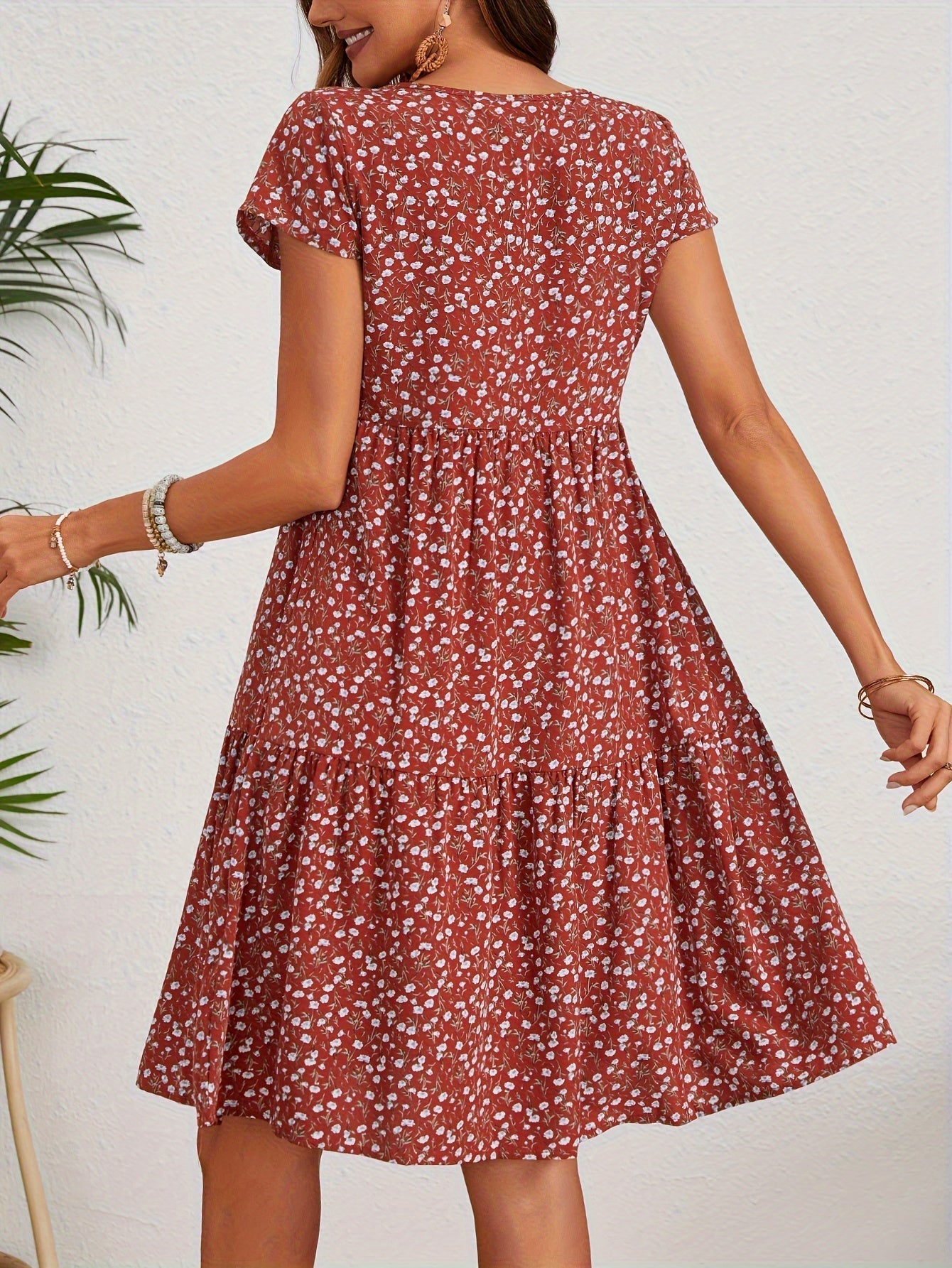 Elegante Bloemenjurk Zomerlook-5