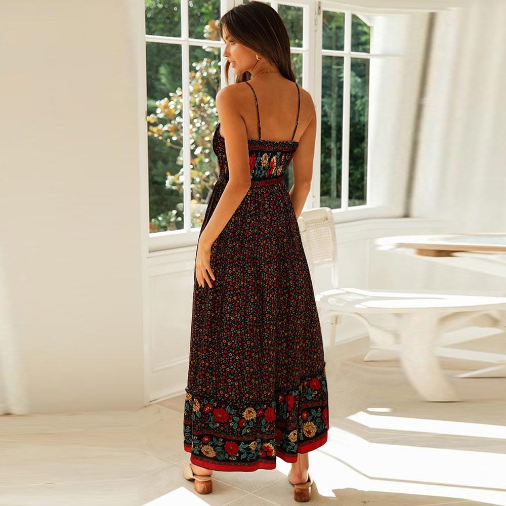 Elegante Boho Bloemenjurk Dames-6