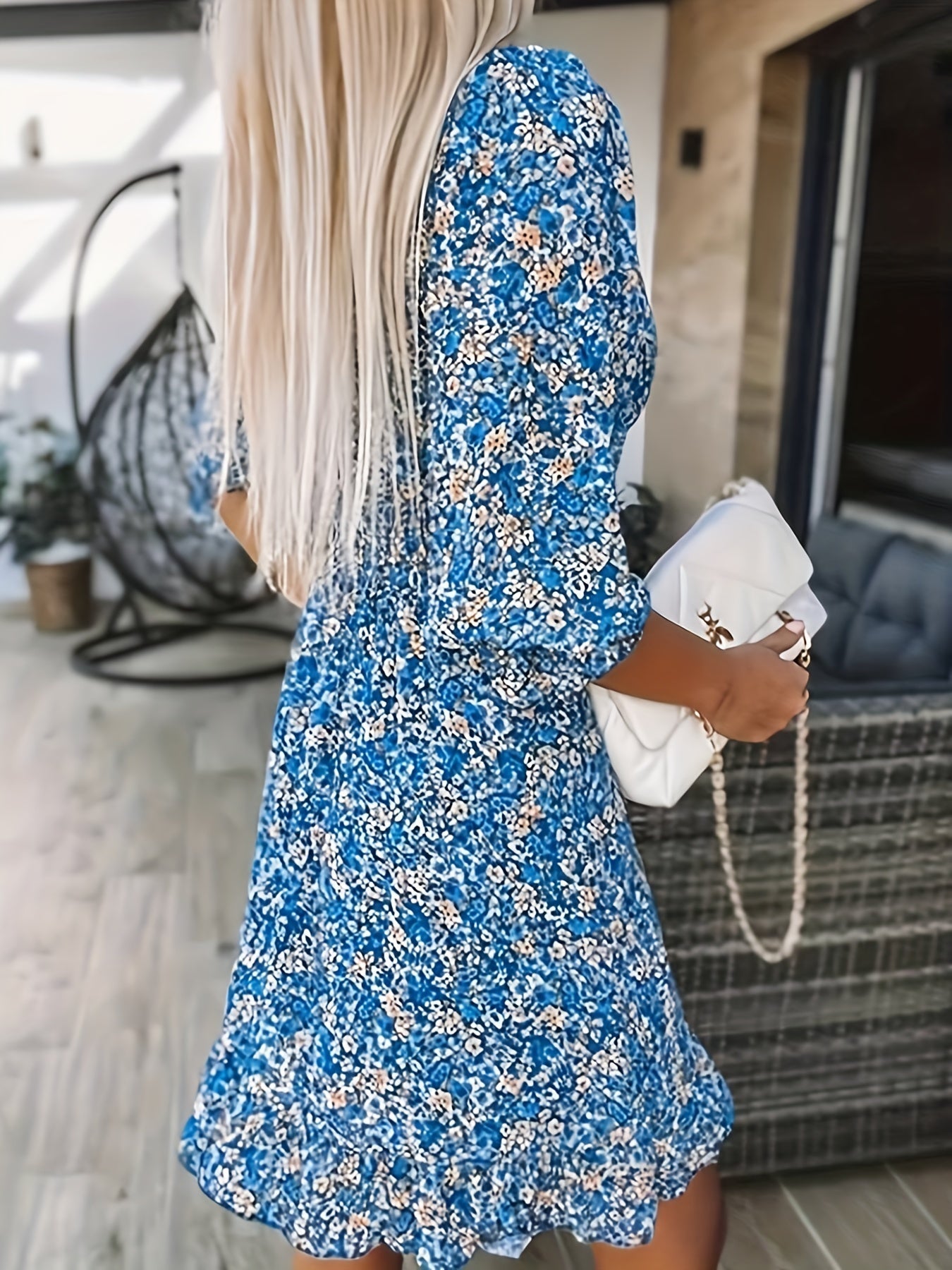 Elegante Gebloemde Jurk Dames-6