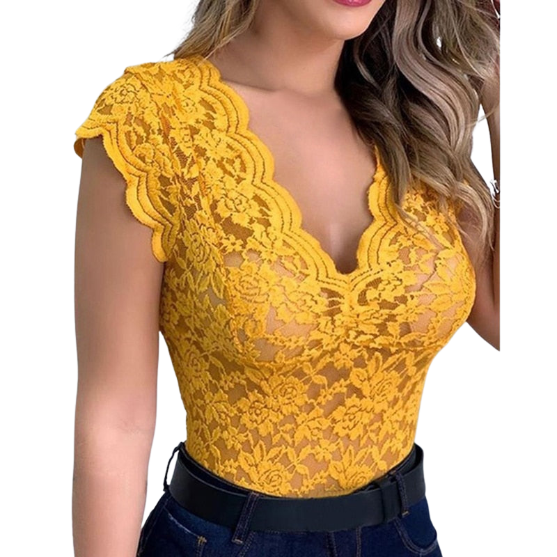 Variant image for Elegante Kanten Top Voor Vrouwen-11