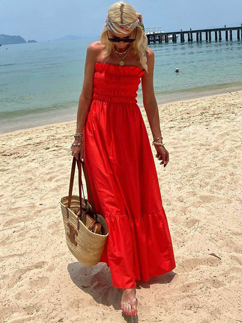 Elegante Lange Maxi Jurk Dames-3