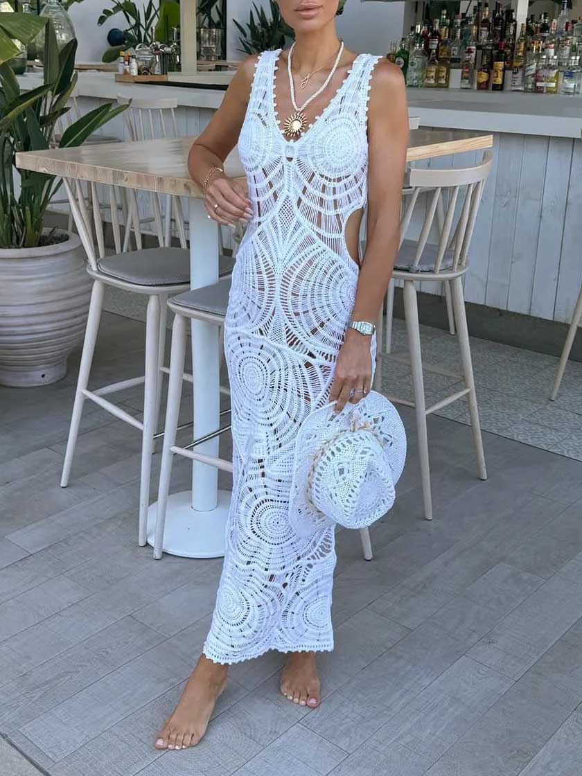 Elegante Lange Maxi Jurk Dames-4
