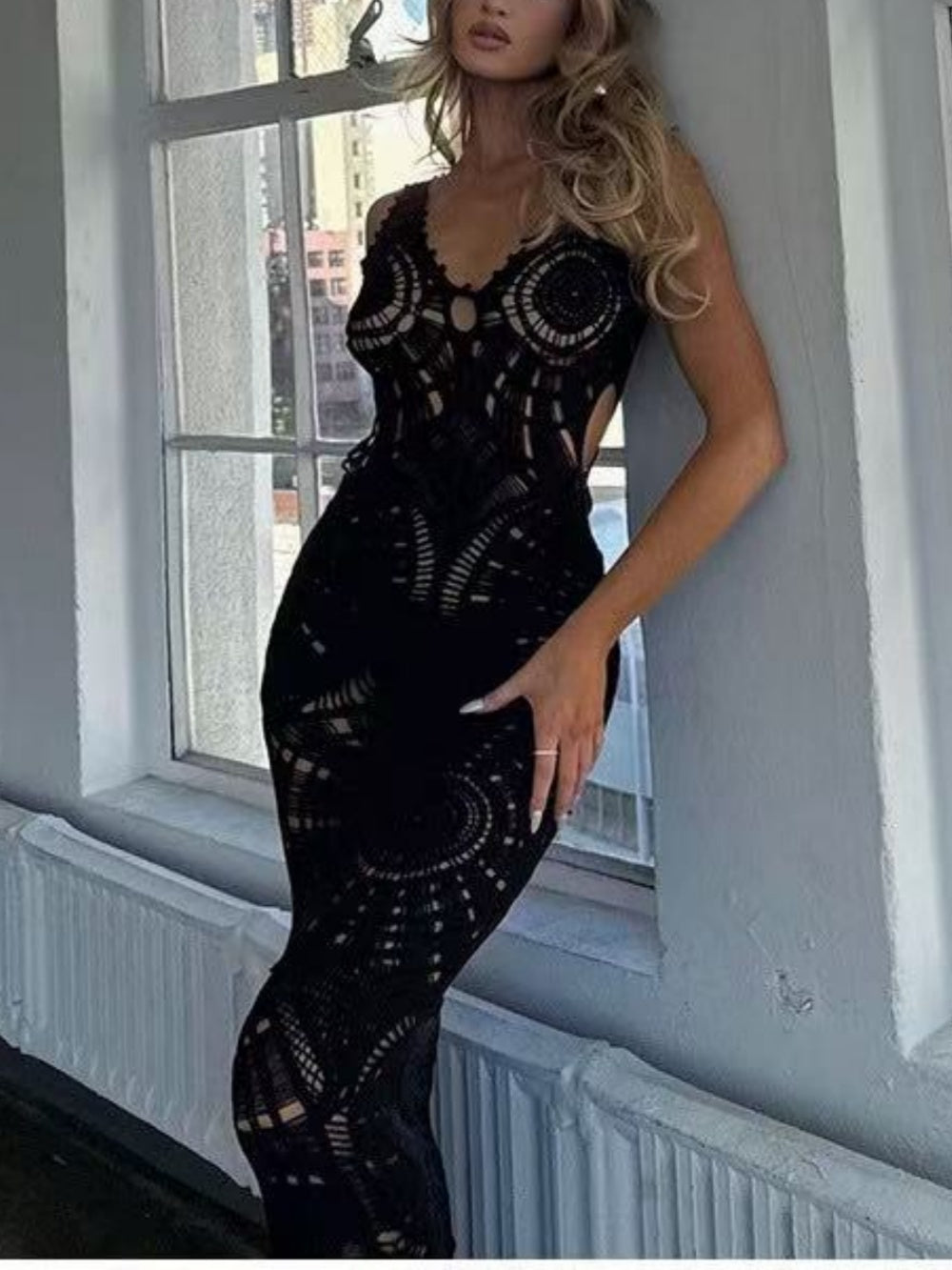 Variant image for Elegante Lange Maxi Jurk Dames-5