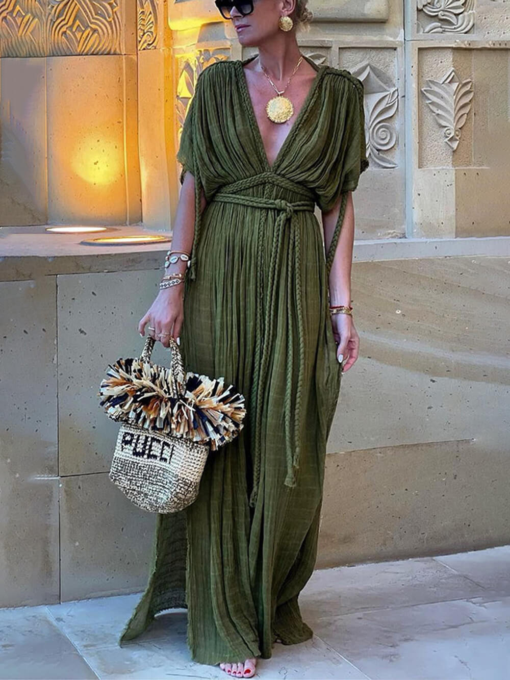 Variant image for Elegante Maxi Jurk Dames Zomer-1