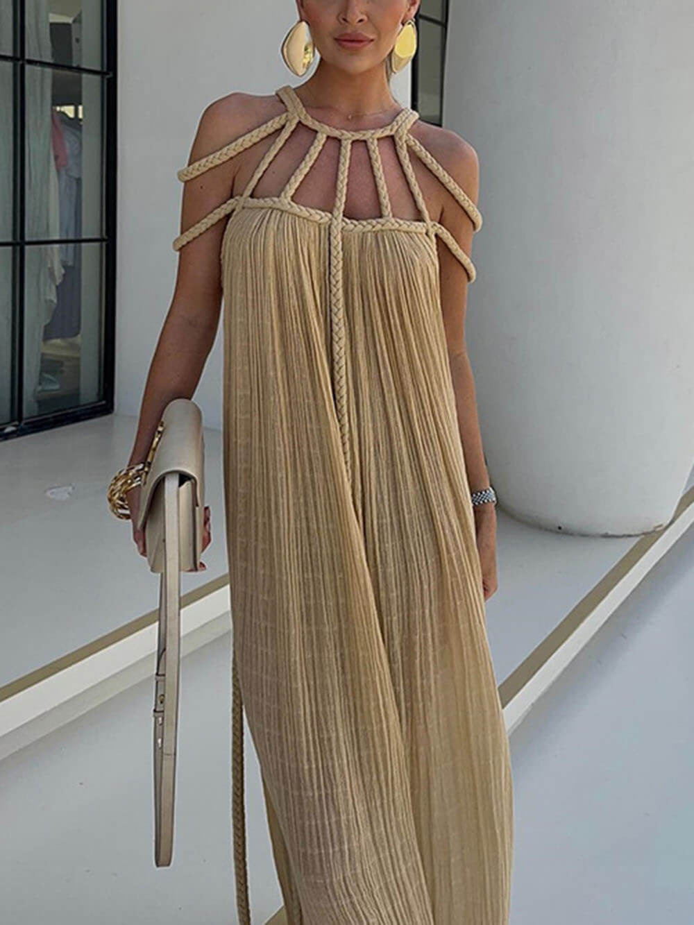 Elegante Maxi Jurk Dames Zomer-3