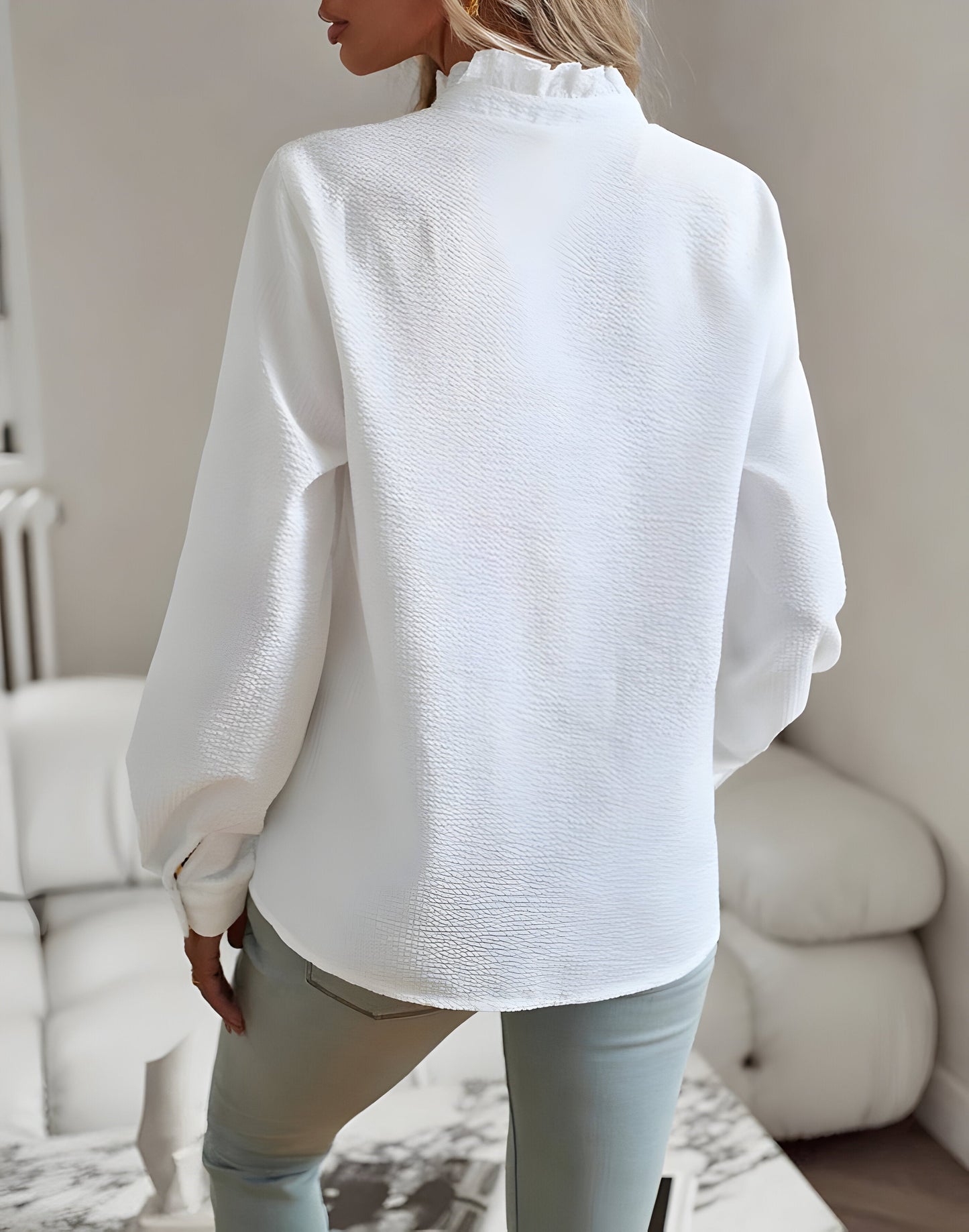 Elegante Witte Dames Blouse-4