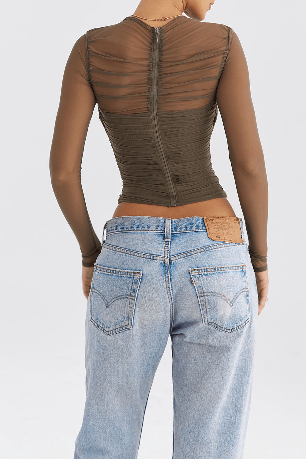 Stijlvolle Dames Top Met Mesh-6