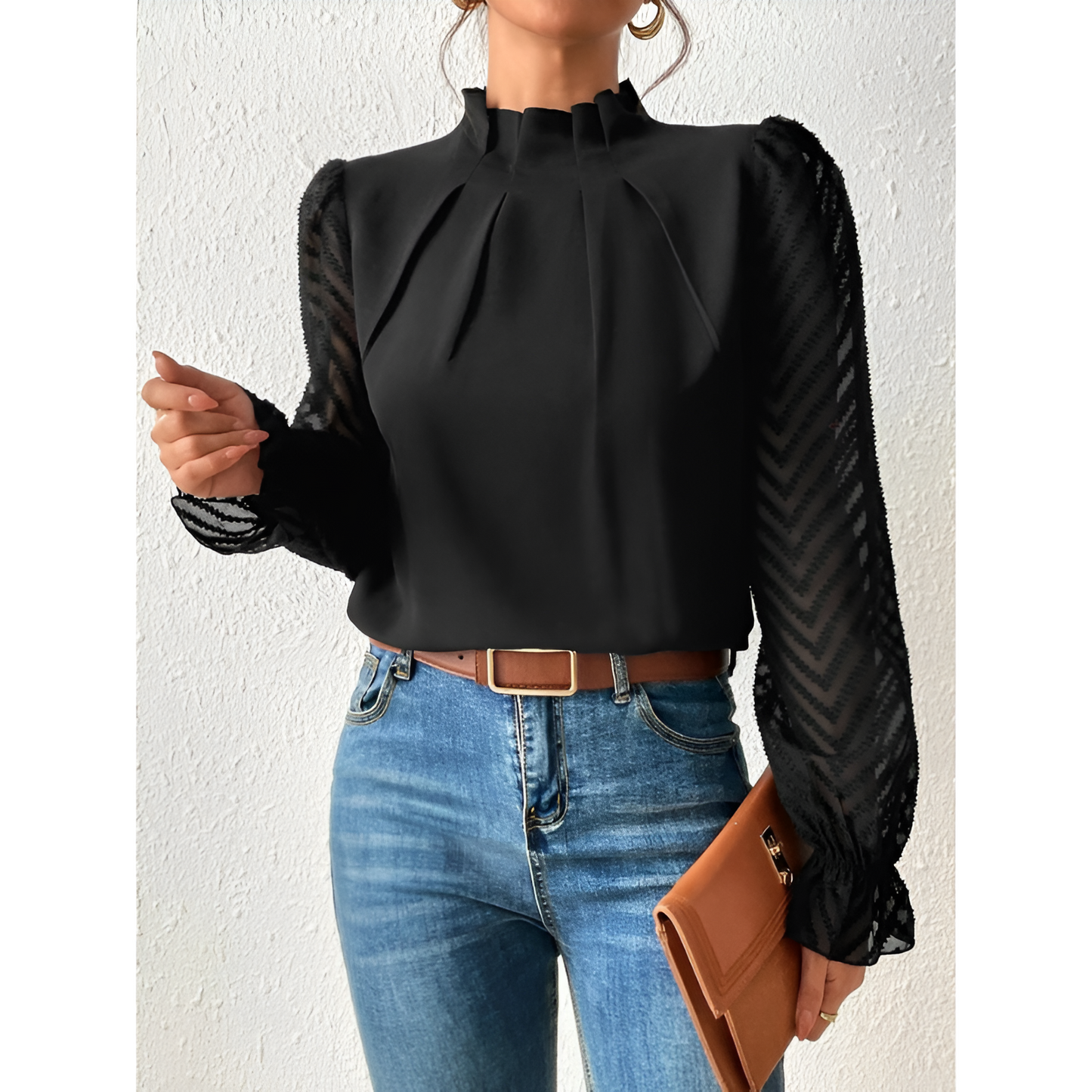 Dames Blouse - Elegant - Slank Silhouet - Verfijnde Details