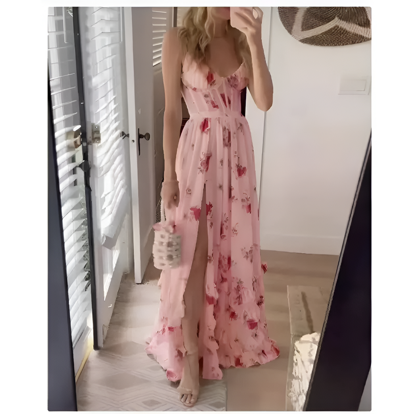 Dames Jurk - Elegante Bloemenprint - Mouwloos Design - Lichtgewicht Stof
