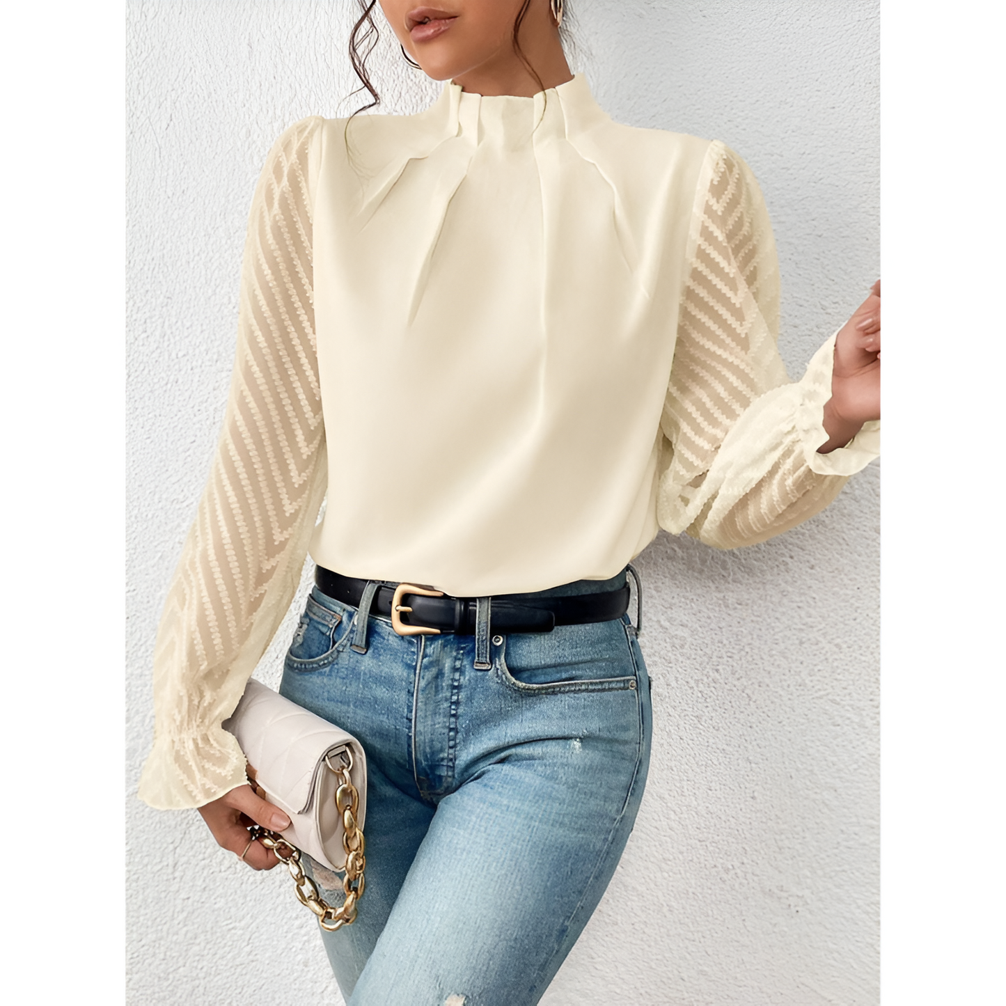 Dames Blouse - Elegant - Slank Silhouet - Verfijnde Detail