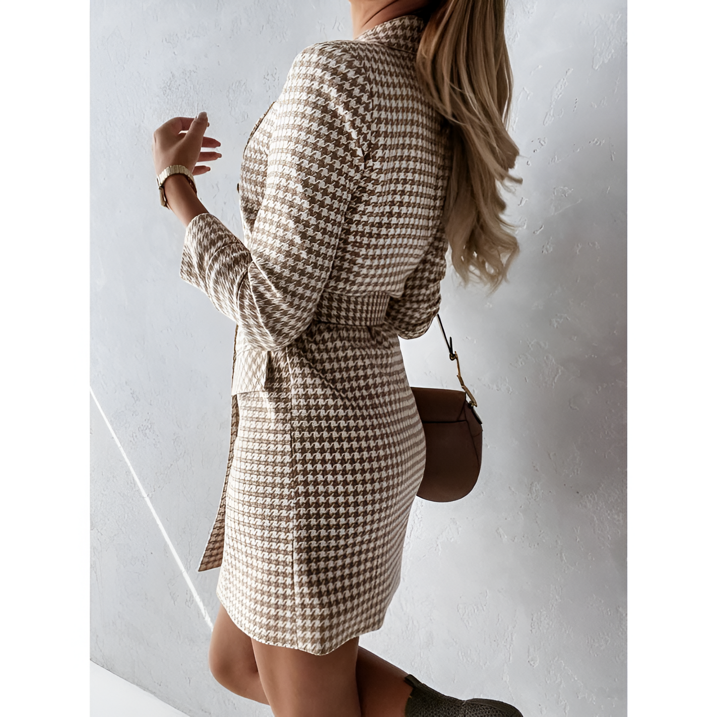 Dames Blazer Jurk - Getailleerd - Dubbele Knoopsluiting - Met Ceintuur