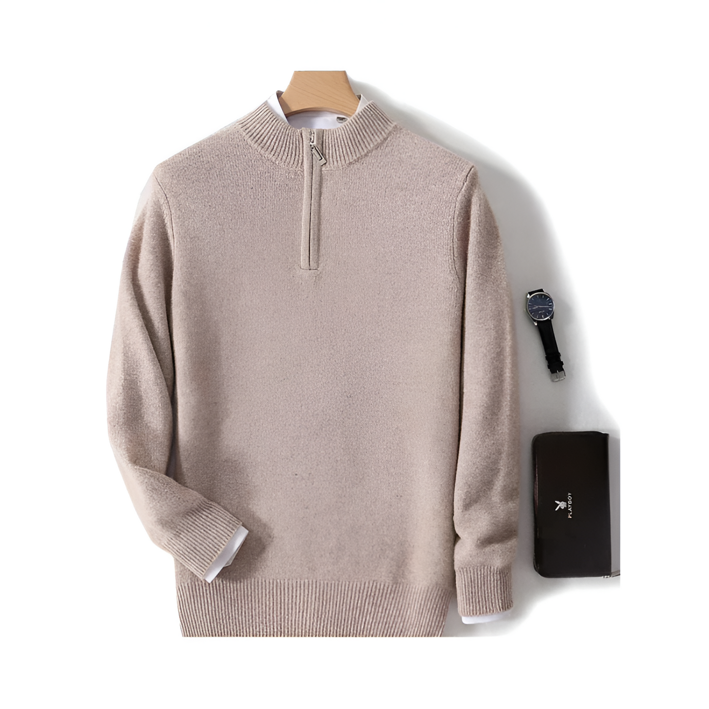 Heren Trui - Half-Zip - Zacht Materiaal - Tijdloze Pasvorm