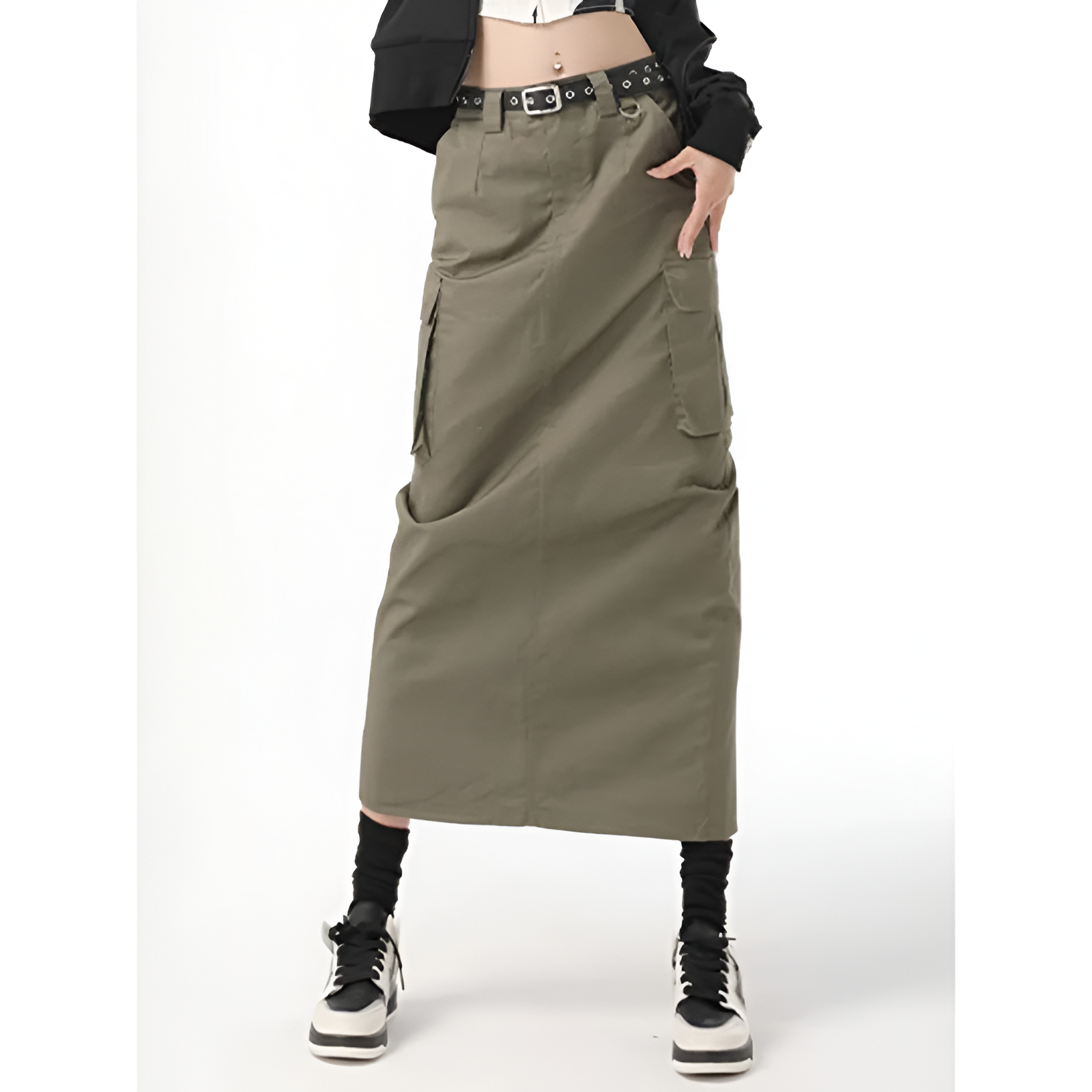 Dames Rok - Cargo Design - Midi Lengte - Praktische Zakken