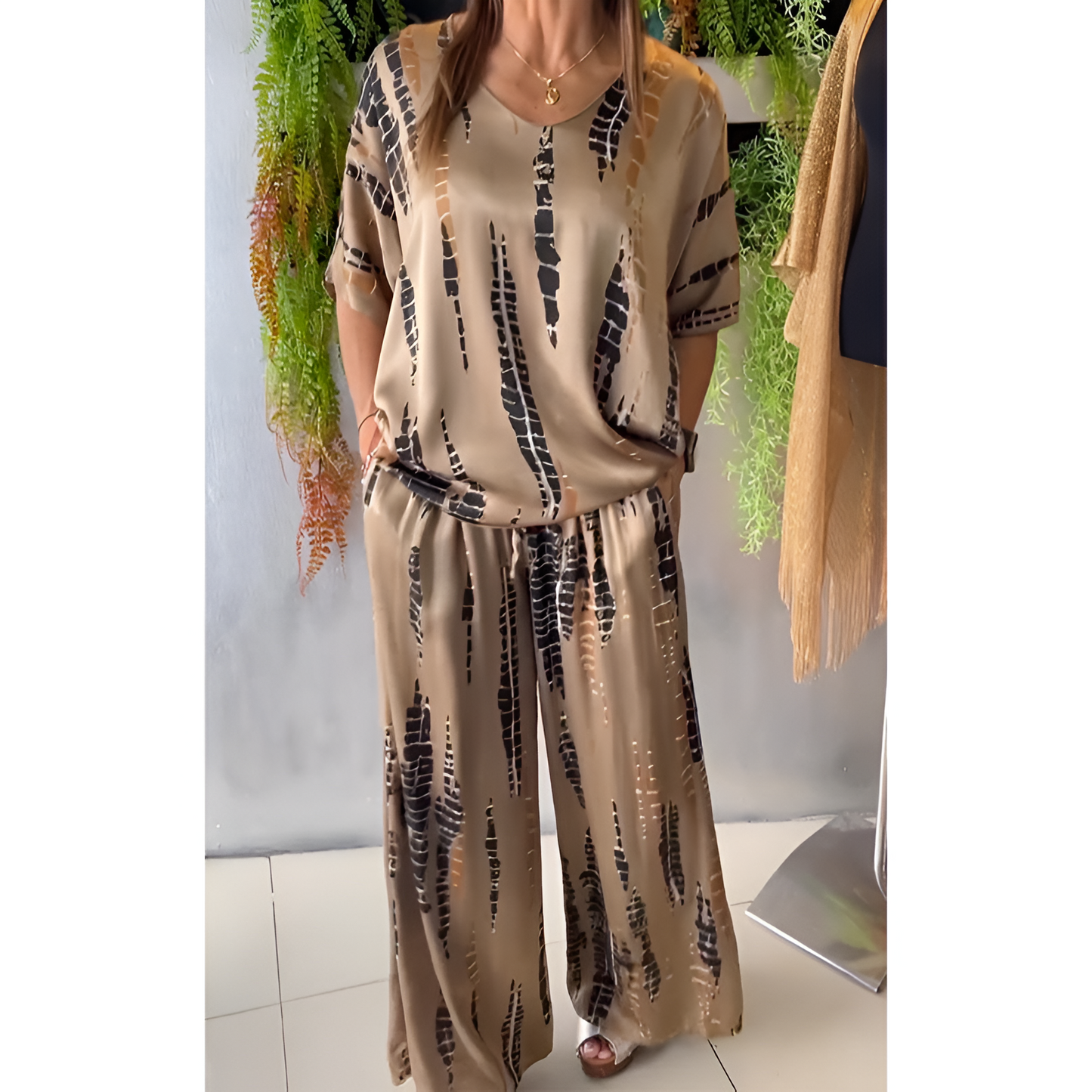 Dames Set - Geprinte Stijl - Ademend Materiaal - Relaxte Pasvorm