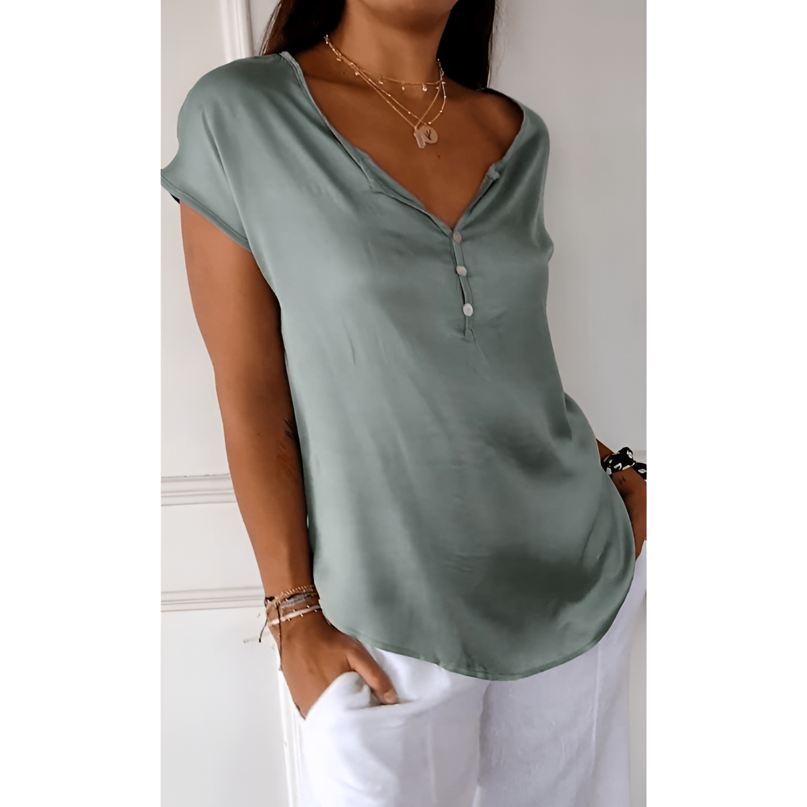 Dames Shirt - Comfortabel - Stijlvol - V-Hals