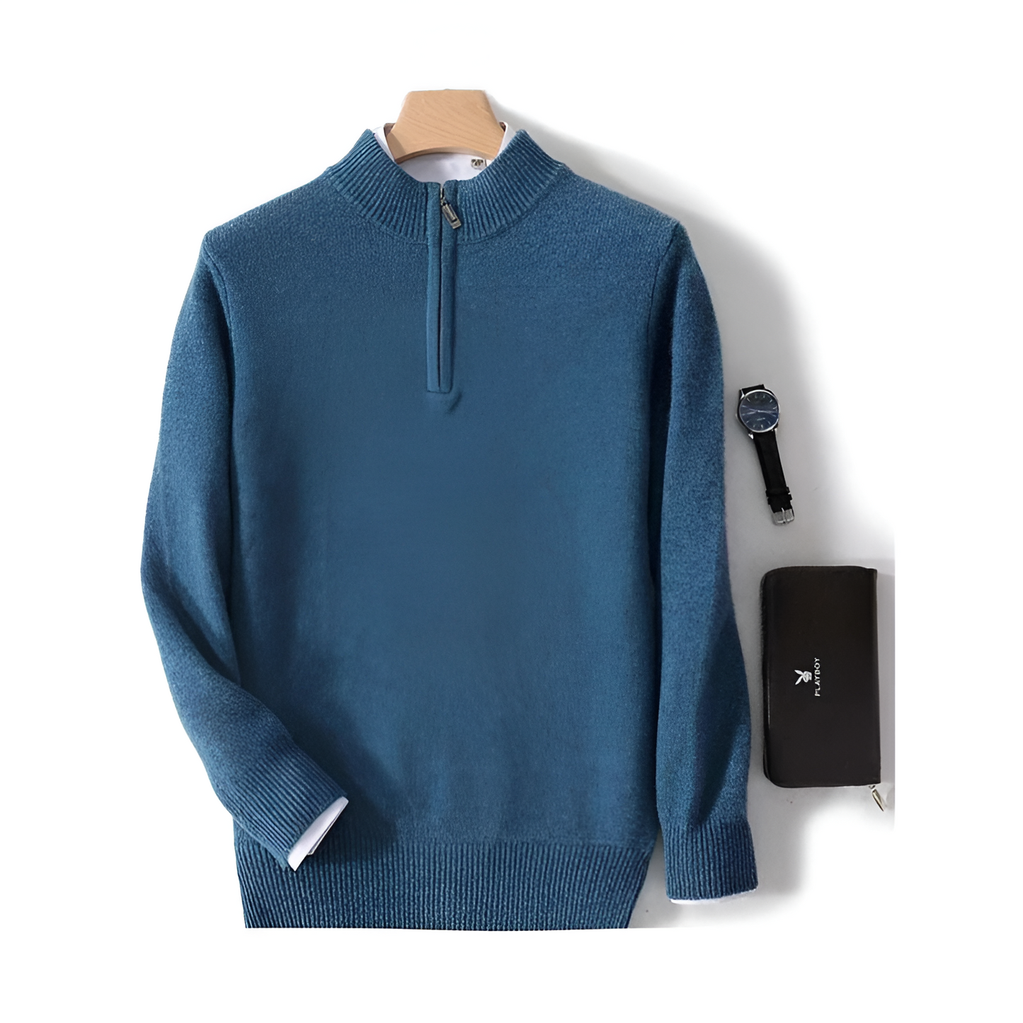 Heren Trui - Half-Zip - Zacht Materiaal - Tijdloze Pasvorm