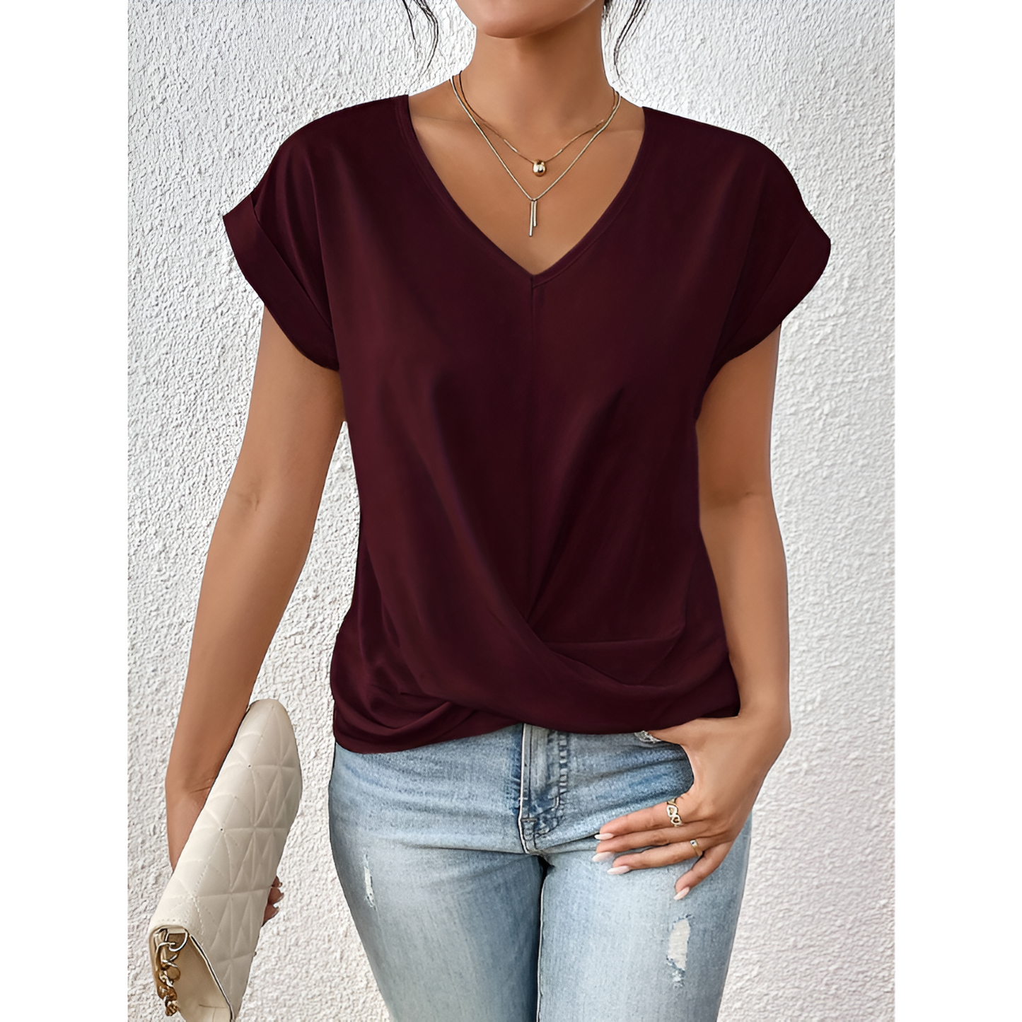 Dames T-shirt - V-Hals - Lichtgewicht - Ademend