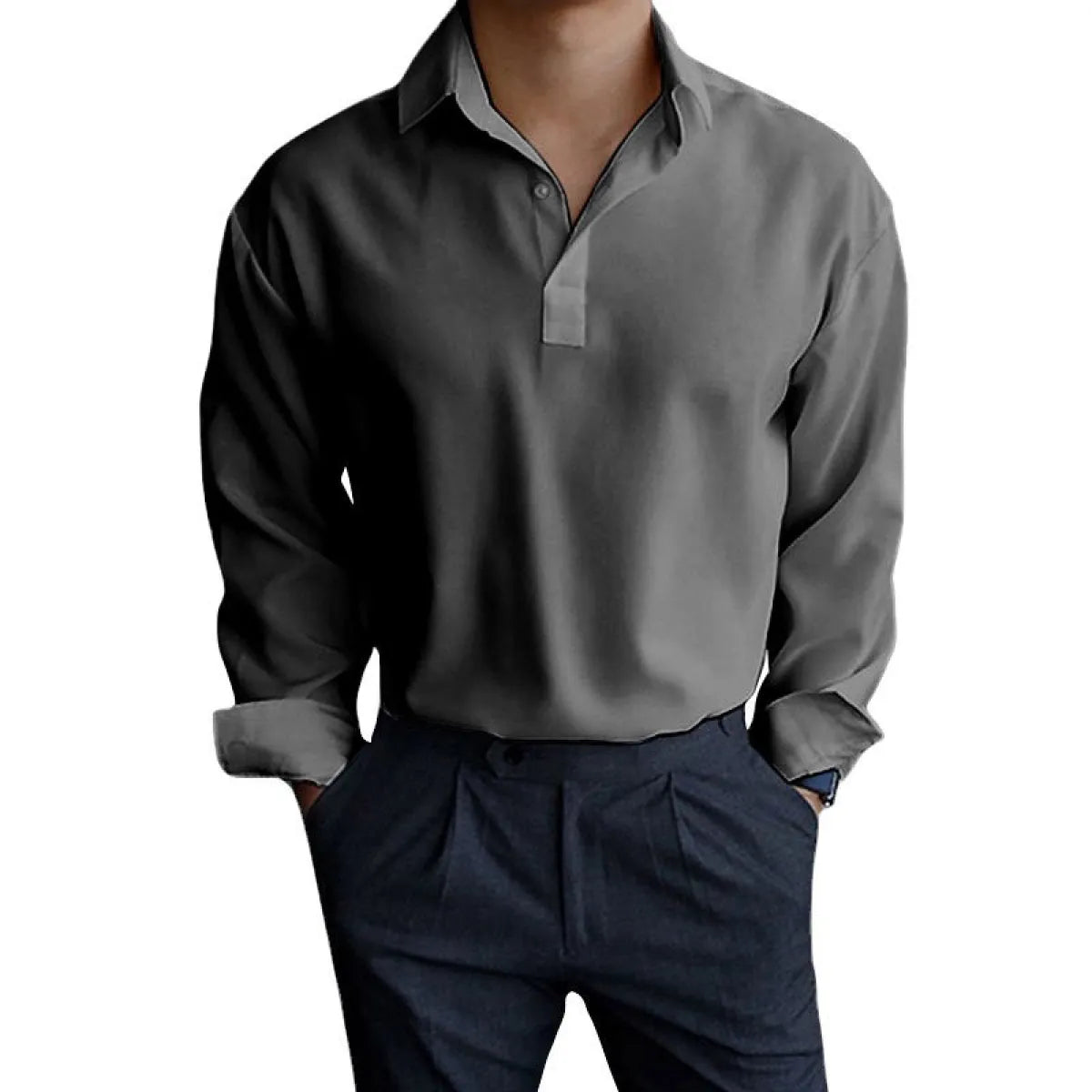 Heren Poloshirt - Lange Mouwen - Lichtgewicht - Ademend